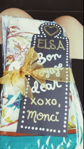 a little farewell gift and card I made for Elsa