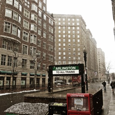 Snowing in Boston!