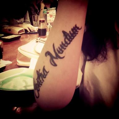 it was a usual Saturday night and I impulsively called this guy who can make temp tattoos.