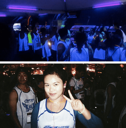 running in Glow Run Jakarta