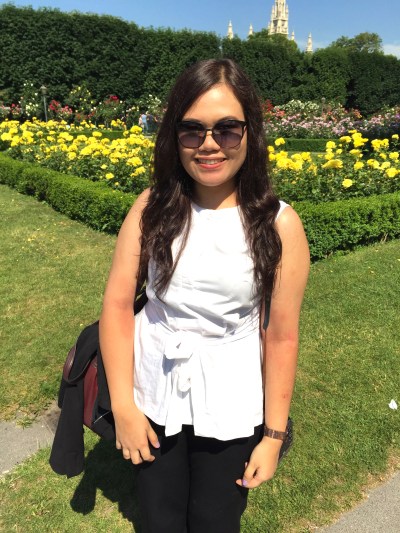 Me in Volksgarten. The weather was so hot, my skin got really itchy from sweating too much